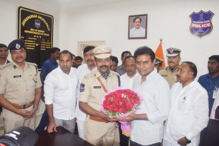 శాంతి భద్రతల పరిరక్షణలో తెలంగాణ నెంబర్ వన్ : ఐటి, పురపాలక మంత్రి  కేటిఆర్